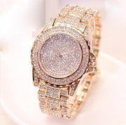 simple stone-accent steel band ladies watch, view 2 - MRSLM