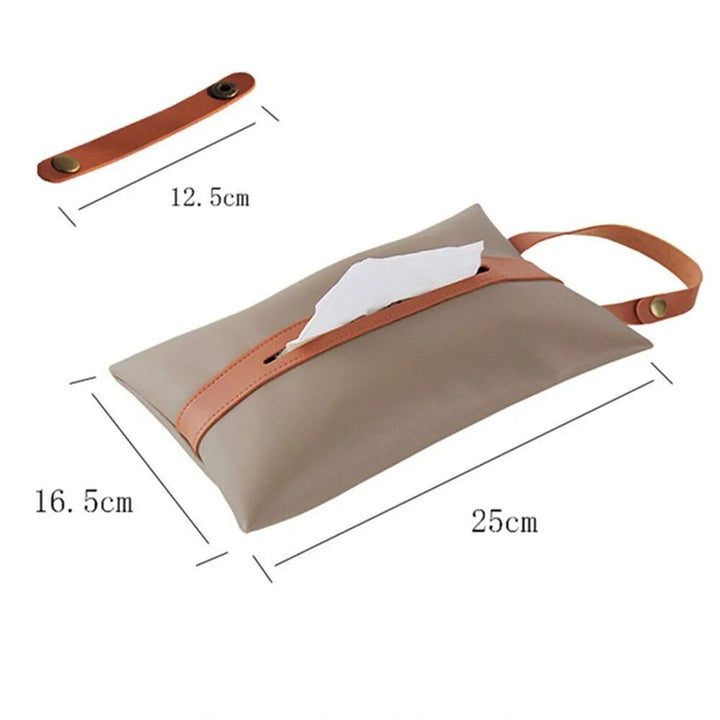 Luxury Leather Car Seat Back Tissue Holder