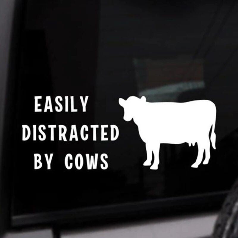 cow quote car sticker, view 2 - MRSLM