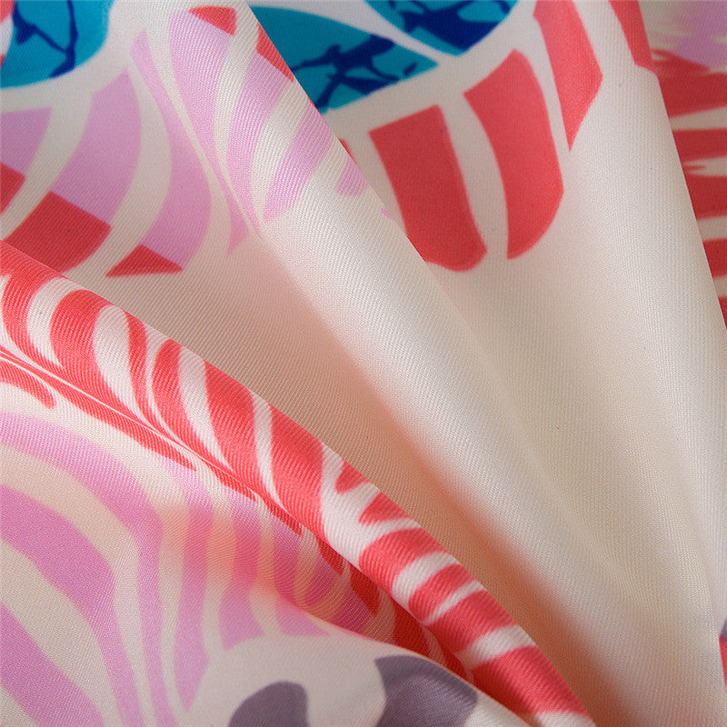 spring leaves silk blend scarf, view 12 - MRSLM