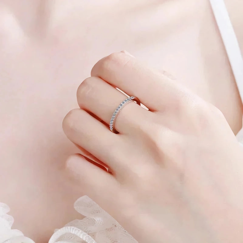 moissanite eternity band, view 5 - MRSLM