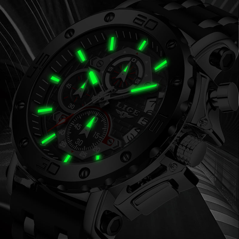 men's sports chronograph silicone watch, view 11 - MRSLM