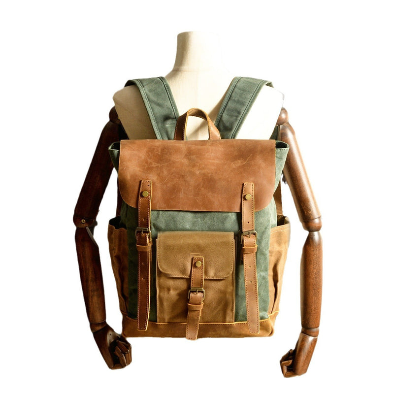 retro canvas backpack, view 5 - MRSLM