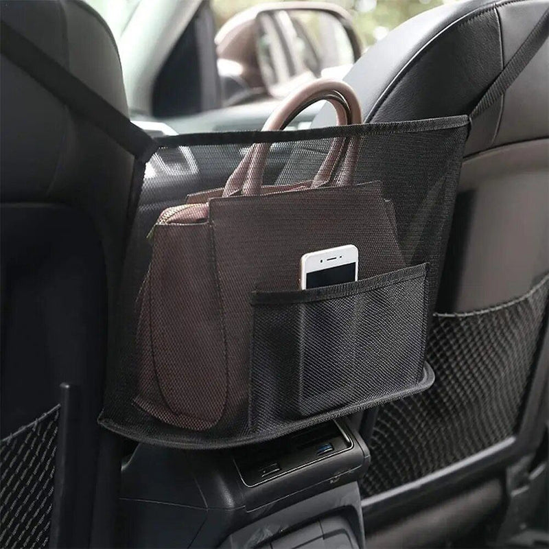 car seat mesh organizer with pet barrier, view 4 - MRSLM