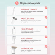 5-in-1 electric shaver kit for women, view 7 - MRSLM