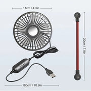 multidirectional car back seat fan, view 2 - MRSLM