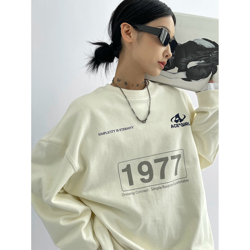 women's loose beige peplum sweatshirt, view 4 - MRSLM