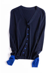 Wool blend V-neck cardigan, view 5 - MRSLM