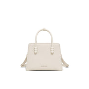 small faux leather handheld tote bag, view 2 - MRSLM