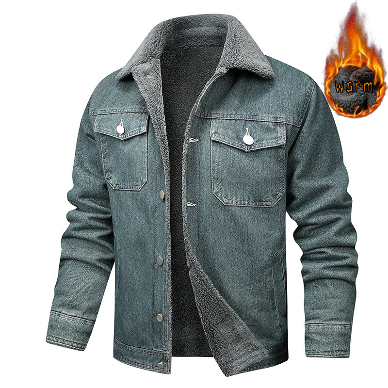 Men's fleece-lined denim jacket - MRSLM
