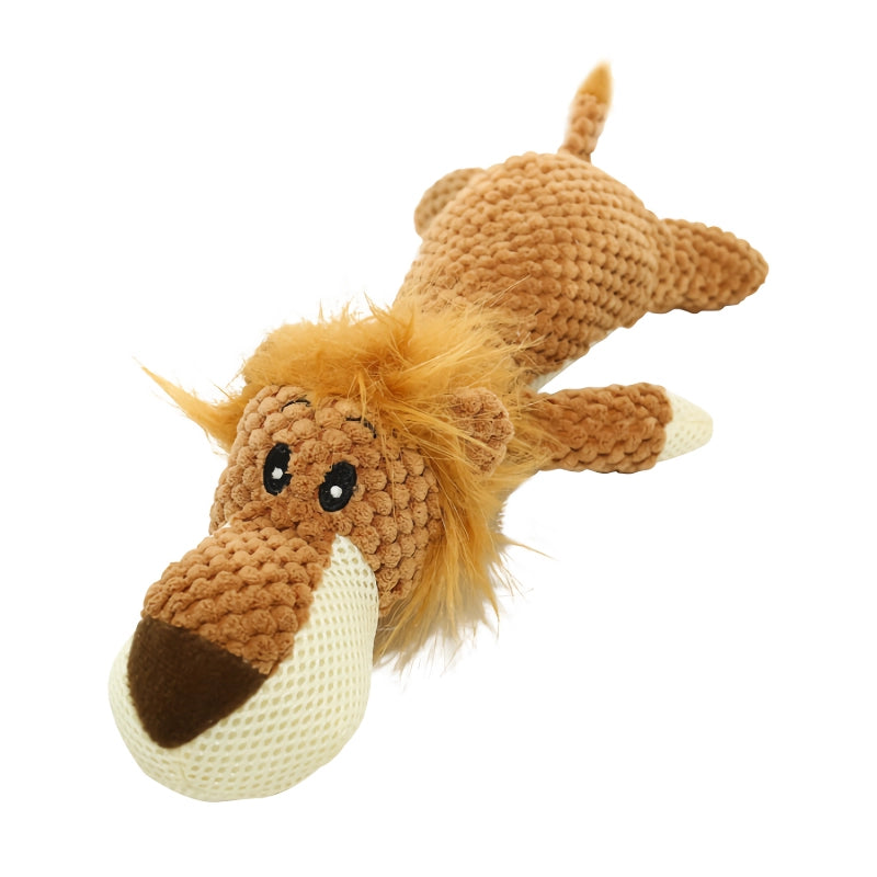 plush squeaky puppy dog chew toy, view 3 - MRSLM