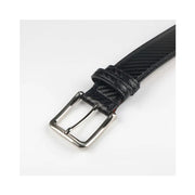 men's leather belt with swivel pin buckle, view 9 - MRSLM