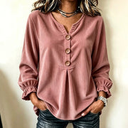 Women's corduroy long sleeve blouse - MRSLM
