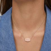 gold-plated crystal pendant necklace, view 7 - MRSLM
