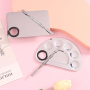 stainless steel makeup and nail art mixing palette, view 5 - MRSLM