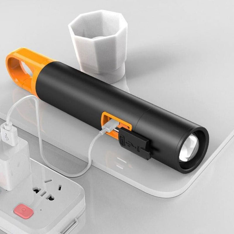 rechargeable LED flashlight, view 4 - MRSLM