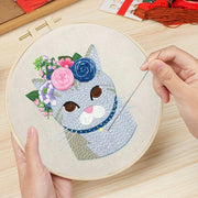 diy cat embroidery starter kit, view 11 - MRSLM