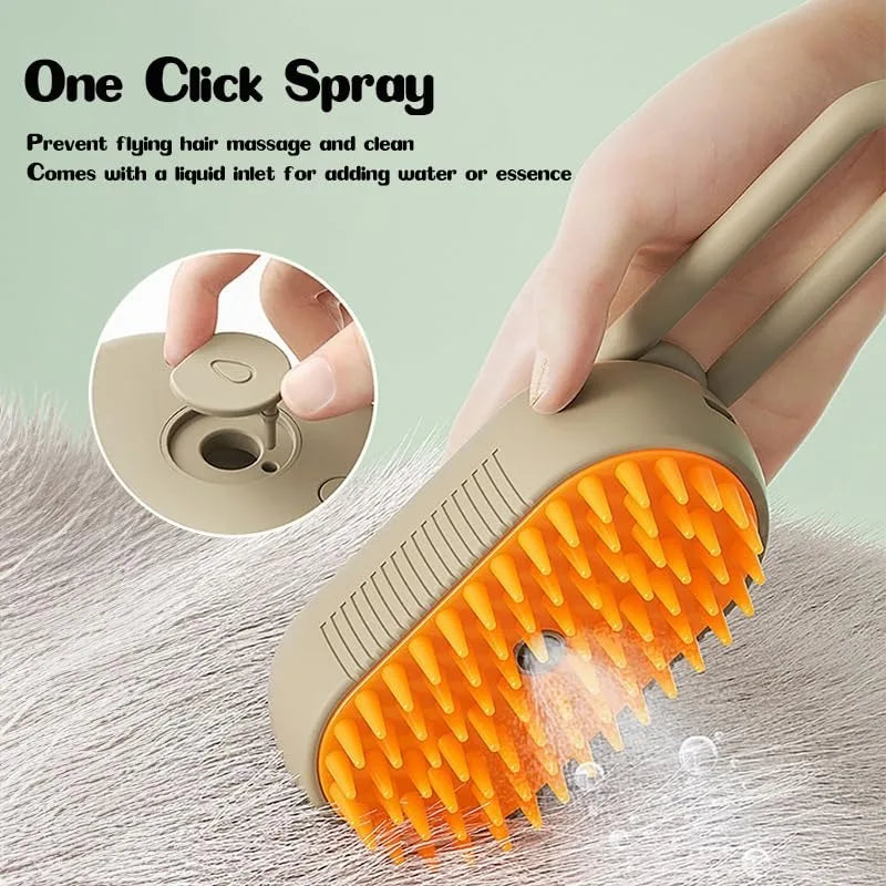 pet grooming steam brush, view 7 - MRSLM