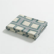 Modern plaid knitted throw blanket, view 3 - MRSLM