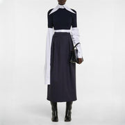 high-waisted vintage pleated midi skirt - MRSLM