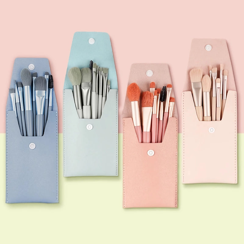 8pcs mini makeup brush set, view 6 - MRSLM