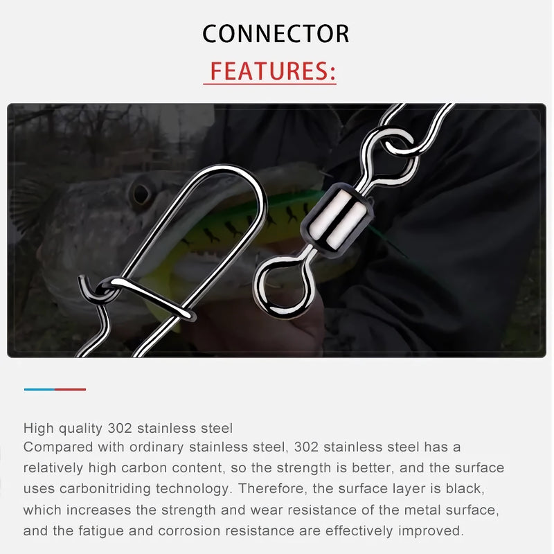 pike fishing stainless steel swivel connectors, view 13 - MRSLM