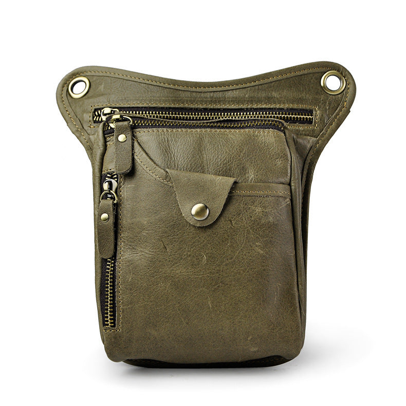 oil wax leather waist pack, view 5 - MRSLM
