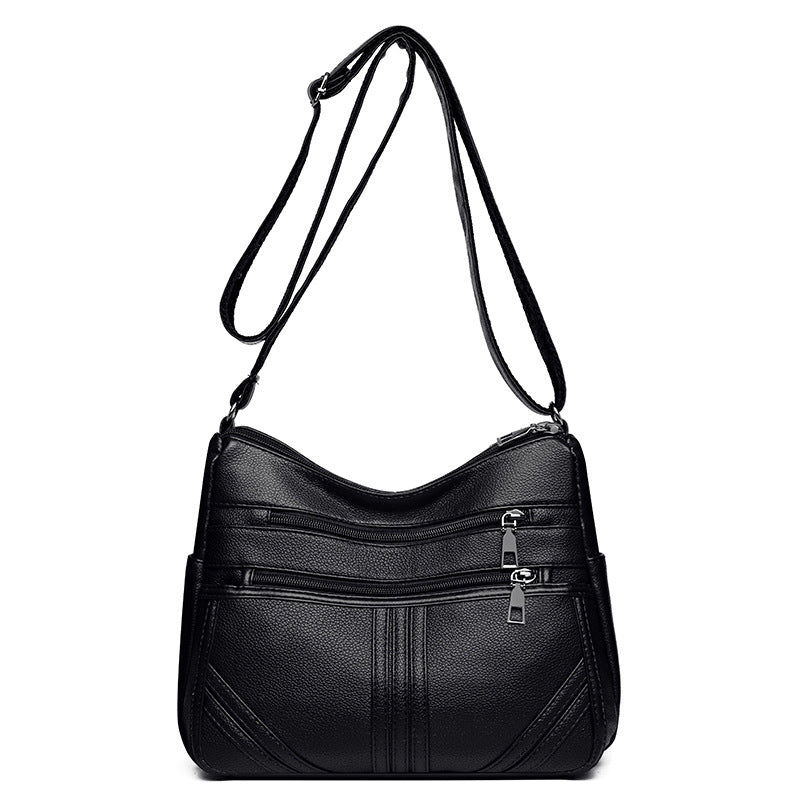 Women's soft textured crossbody bag, view 3 - MRSLM