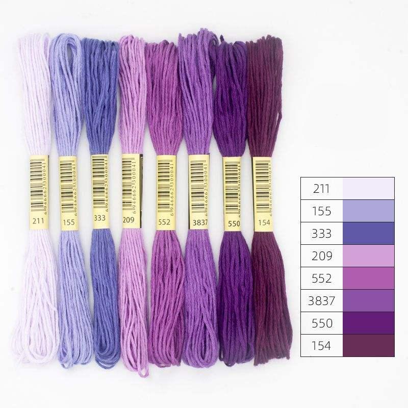 gradient color cross stitch thread, view 5 - MRSLM