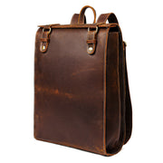 men's first layer cowhide leather backpack, view 6 - MRSLM