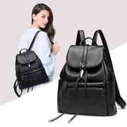 ladies PU leather backpack, view 4 - MRSLM