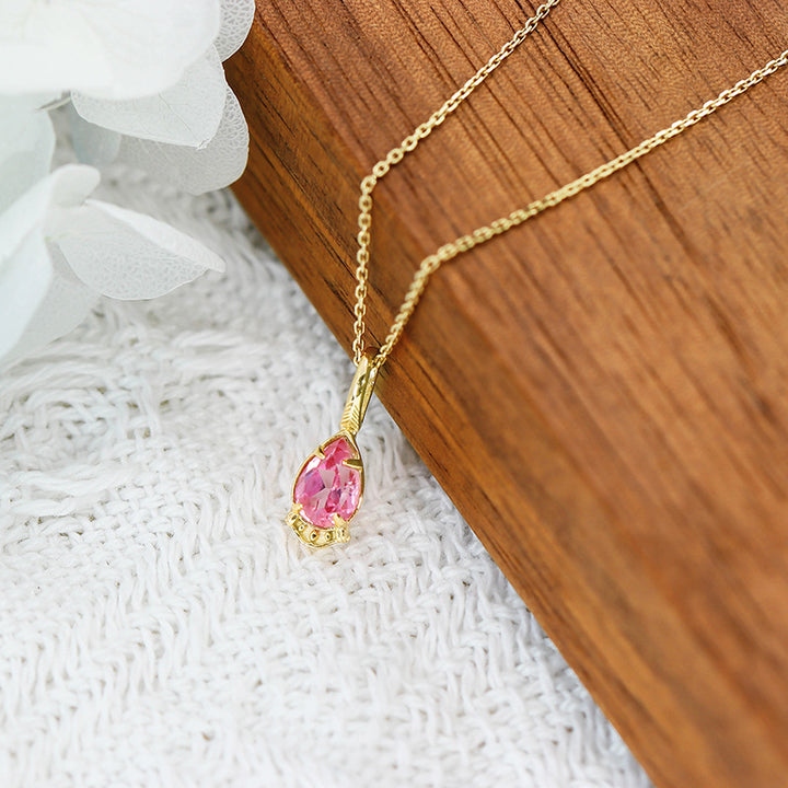 Red Corundum Double Stone Pendant