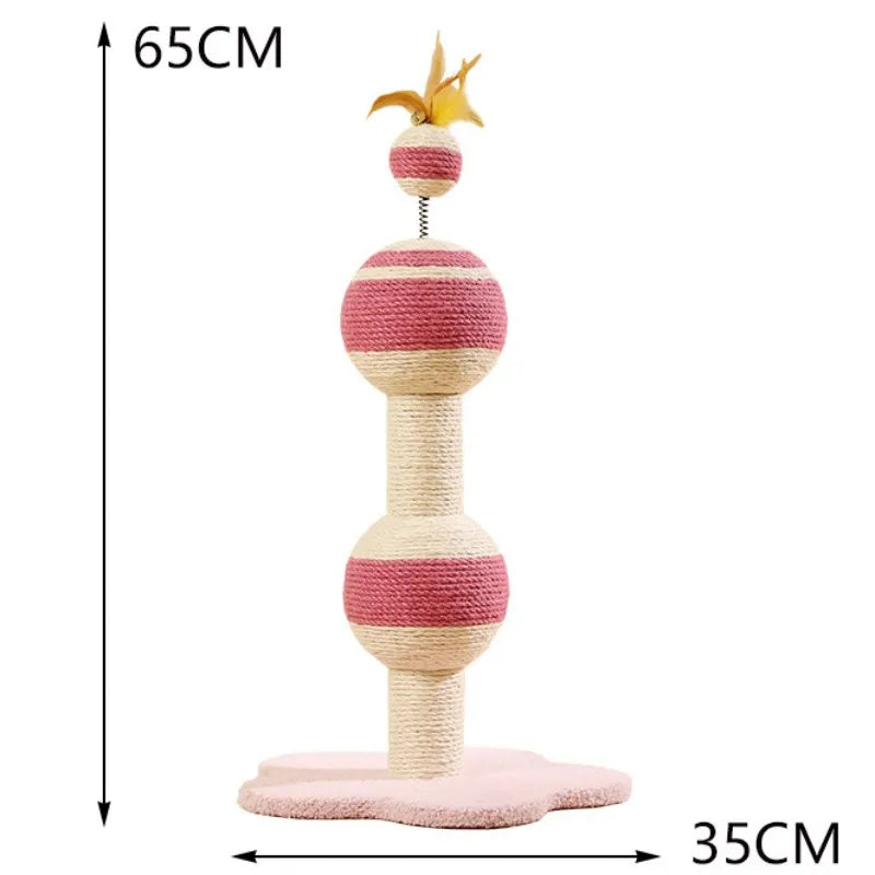 sisal cat scratcher climbing frame, view 2 - MRSLM