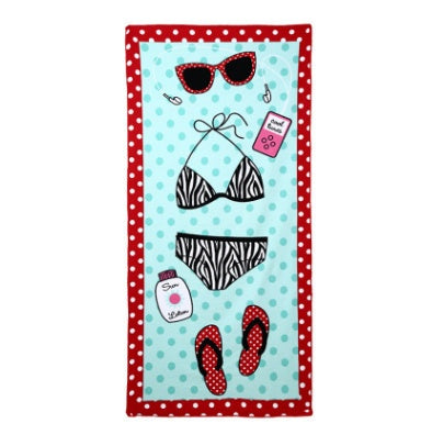 Large printed microfiber beach towel, view 11 - MRSLM