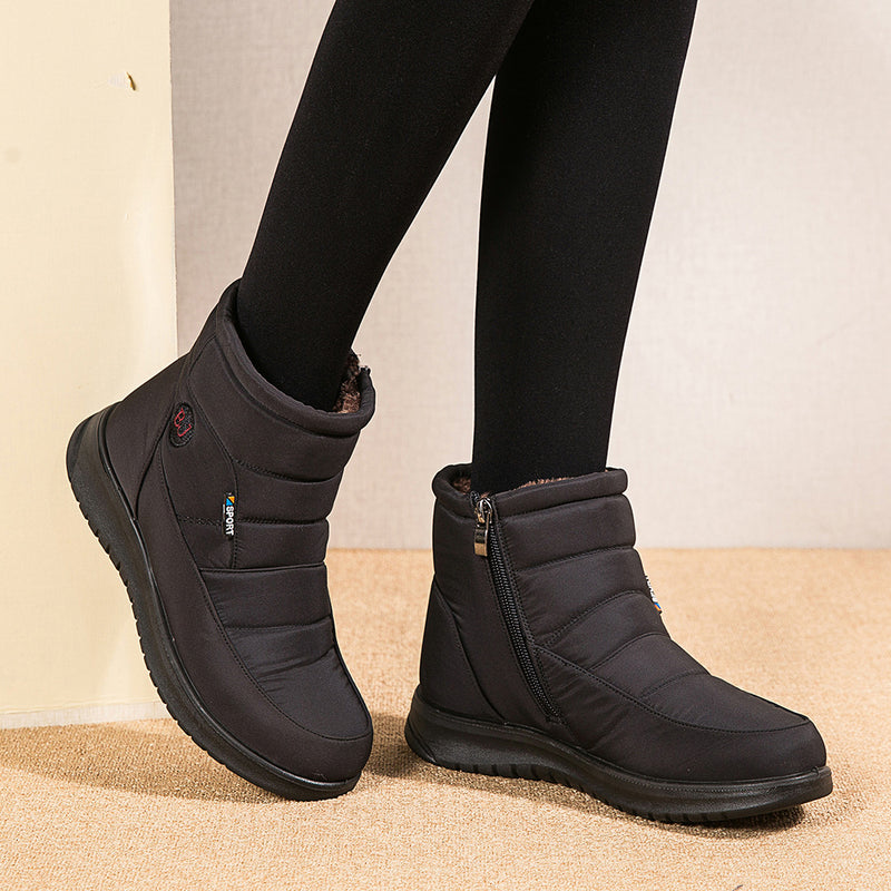 Women's warm lined flat snow boots, view 8 - MRSLM