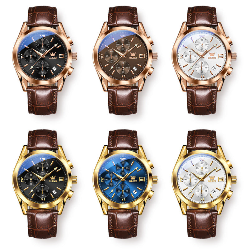 men's three-eye calendar sports watch - MRSLM