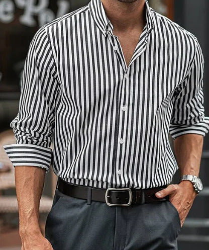 Casual Autumn Long Sleeve Shirt Men