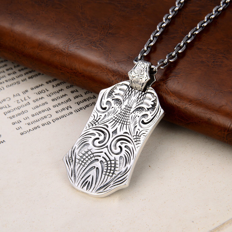 S925 sterling silver lion king pendant necklace, view 4 - MRSLM