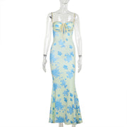 Printed long slip dress, view 7 - MRSLM