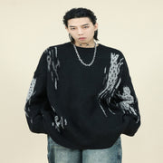 men's loose crew neck pullover sweater, view 2 - MRSLM