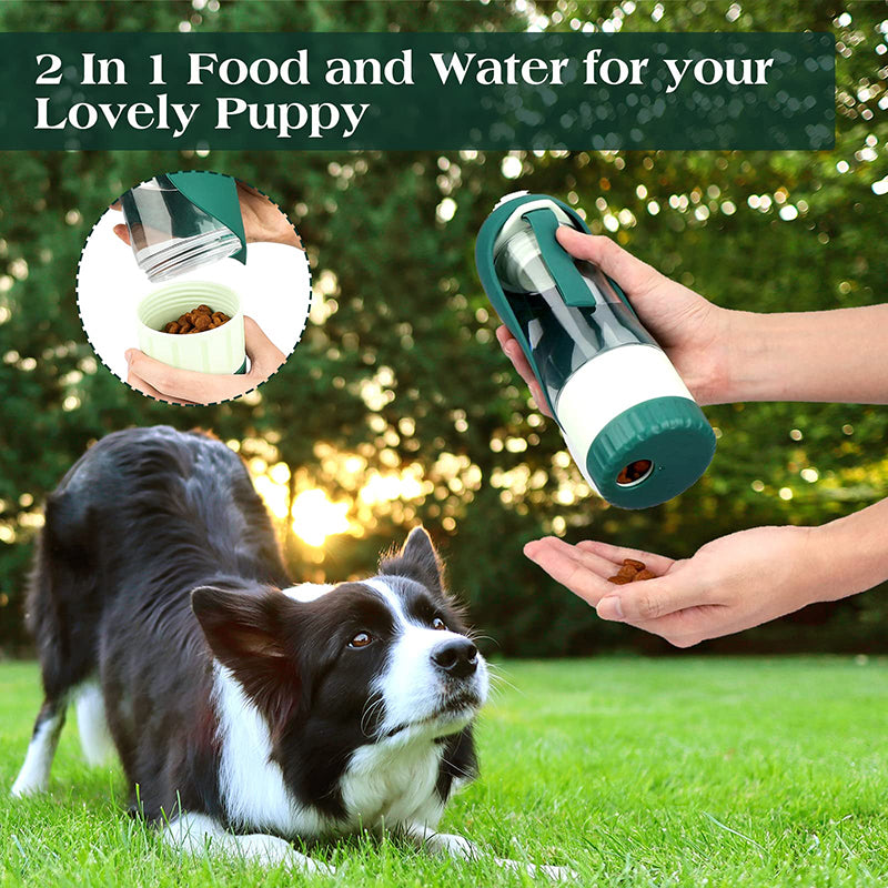 portable dog water bottle food container, view 7 - MRSLM