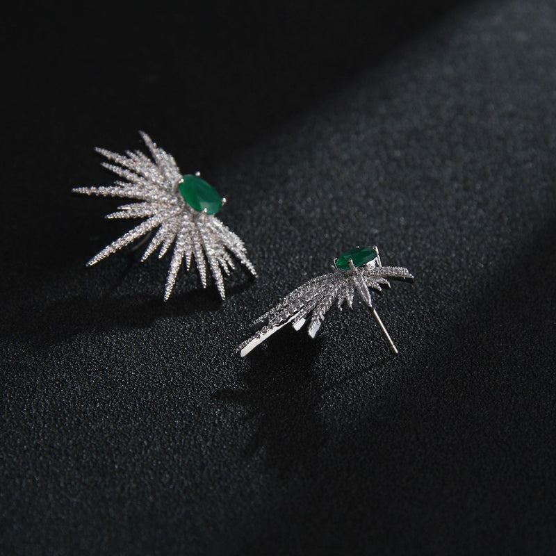 star heart zircon earrings, view 3 - MRSLM