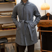 Slim fit mid-length wool coat, view 4 - MRSLM