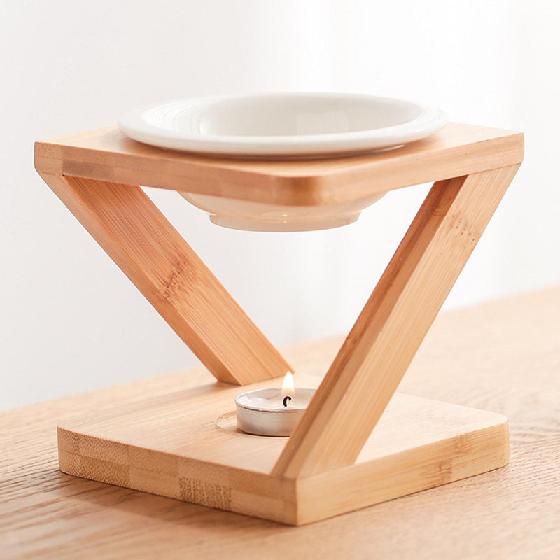 bamboo essential oil aroma burner, view 2 - MRSLM