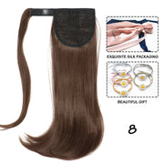 synthetic straight wraparound ponytail, view 2 - MRSLM