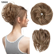 fluffy curly hair bun chignon, view 17 - MRSLM