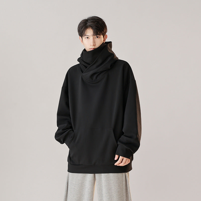 hooded turtleneck workwear sweater, view 3 - MRSLM