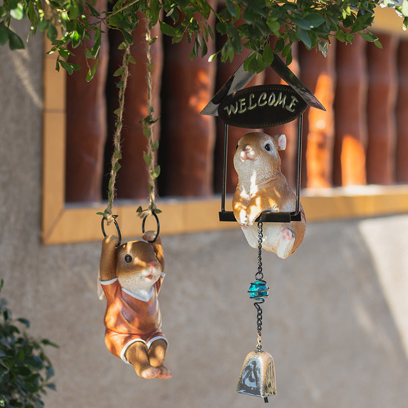 charming rabbit garden pendant, view 4 - MRSLM