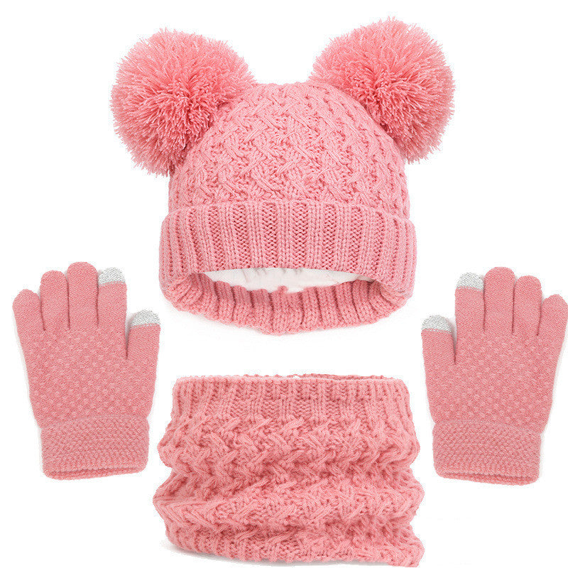 Kids' hat scarf gloves set, view 6 - MRSLM