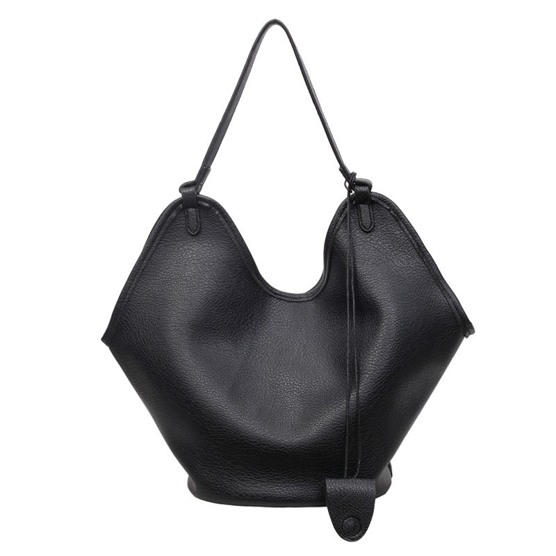 lychee-grain tote bucket bag, view 8 - MRSLM